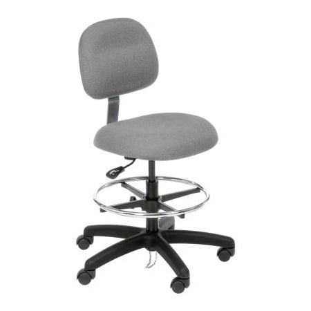 Industrial Seating ESD Stool - Fabric - Pneumatic - Gray 50-DF GRAY-431